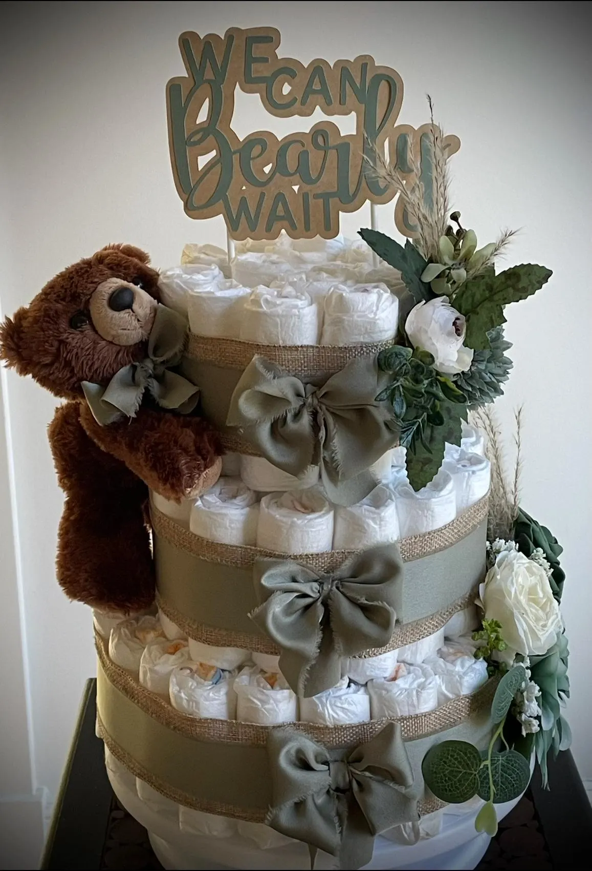 "We can Bearly Wait" Diaper Cake